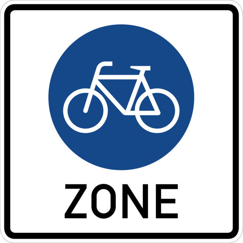 Zeichen 244.3: Beginn einer Fahrradzone.